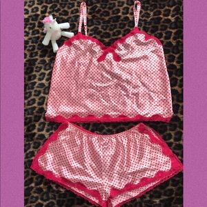 Pink polka dot lounge set